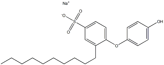 4'-Hydroxy-2-decyl[oxybisbenzene]-4-sulfonic acid sodium salt Struktur