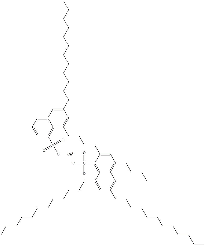 Bis(6,8-didodecyl-1-naphthalenesulfonic acid)calcium salt Struktur