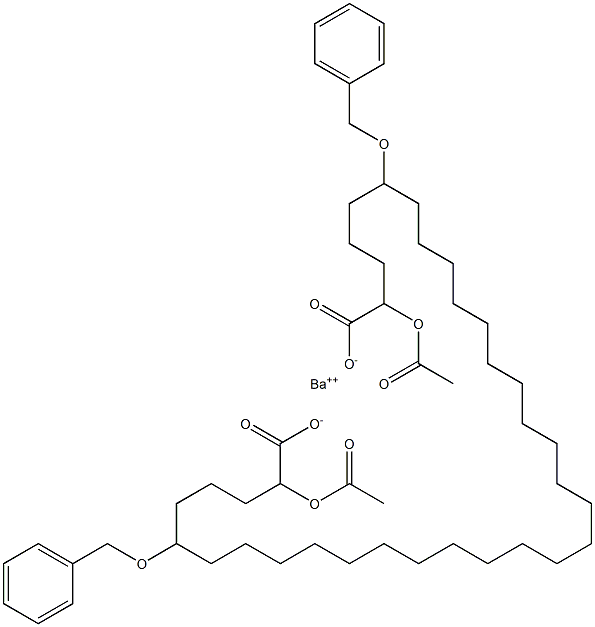 Bis(6-benzyloxy-2-acetyloxystearic acid)barium salt Struktur