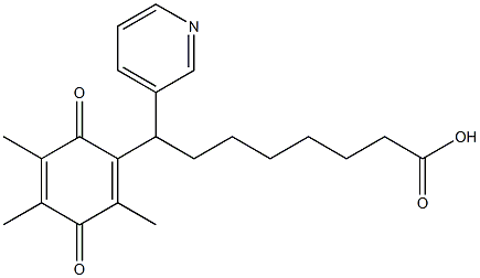 8-(2,4,5-Trimethyl-3,6-dioxo-1,4-cyclohexadienyl)-8-(3-pyridinyl)octanoic acid Struktur