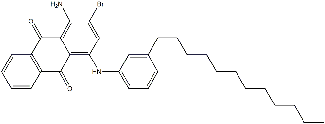 1-Amino-2-bromo-4-(3-dodecylanilino)anthraquinone Struktur