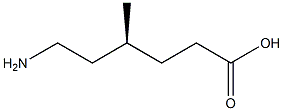 [S,(-)]-6-Amino-4-methylhexanoic acid Struktur