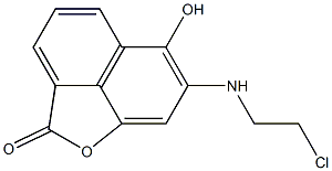 7-[(2-Chloroethyl)amino]-6-hydroxy-2H-naphtho[1,8-bc]furan-2-one Struktur