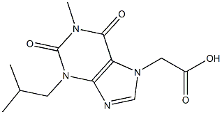 2,3,6,7-Tetrahydro-3-isobutyl-1-methyl-2,6-dioxo-1H-purine-7-acetic acid Struktur