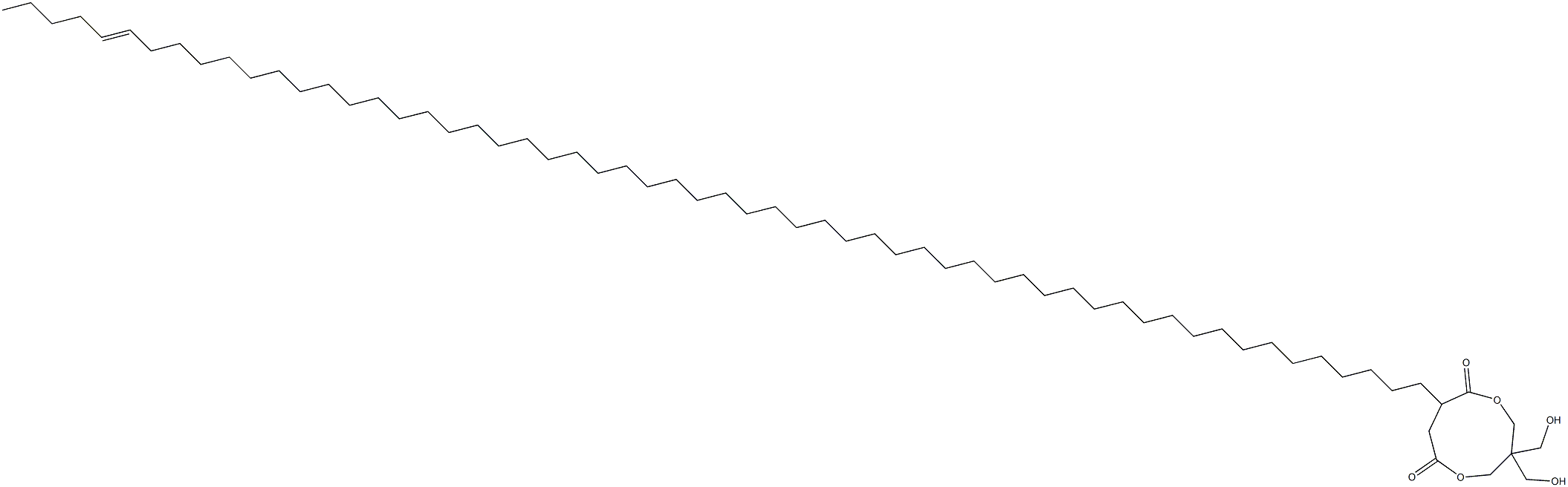 3,3-Bis(hydroxymethyl)-8-(53-octapentacontenyl)-1,5-dioxacyclononane-6,9-dione Struktur