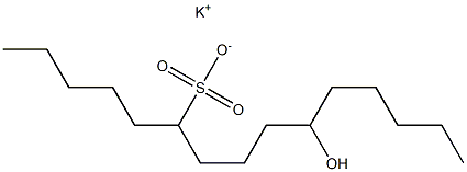 10-Hydroxypentadecane-6-sulfonic acid potassium salt Struktur