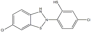 6-Chloro-2,3-dihydro-2-(2-mercapto-4-chlorophenyl)-1,2,3-benzothiadiazole Struktur