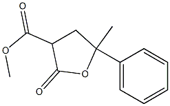 Tetrahydro-2-oxo-5-phenyl-5-methylfuran-3-carboxylic acid methyl ester Struktur