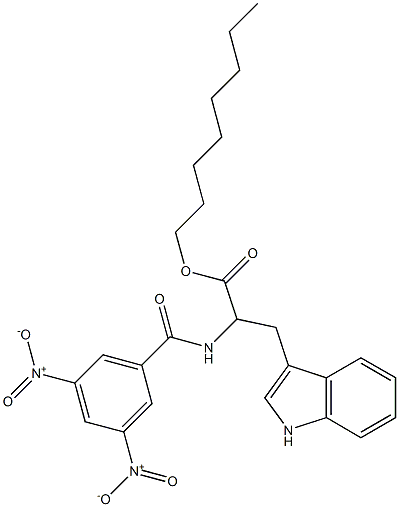 2-[(3,5-Dinitrobenzoyl)amino]-3-(1H-indol-3-yl)propanoic acid octyl ester Struktur