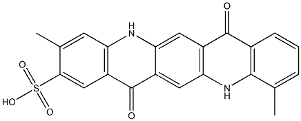 5,7,12,14-Tetrahydro-3,11-dimethyl 7,14-dioxoquino[2,3-b]acridine-2-sulfonic acid Struktur