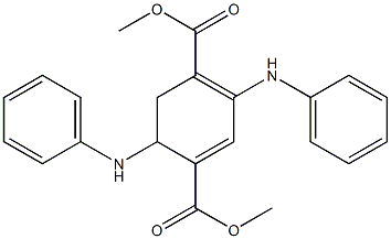 2,5-Dianilino-1,3-cyclohexadiene-1,4-dicarboxylic acid dimethyl ester Struktur