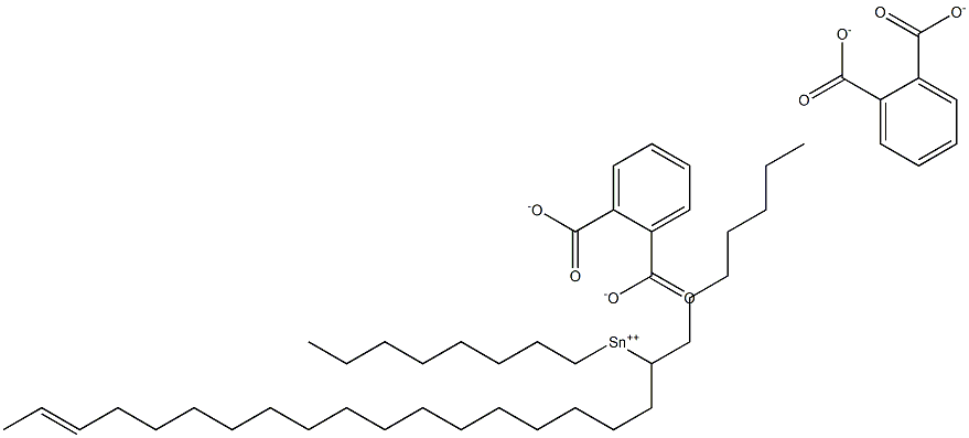 Bis[phthalic acid 1-(16-octadecenyl)]dioctyltin(IV) salt Struktur