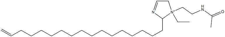 1-[2-(Acetylamino)ethyl]-1-ethyl-2-(16-heptadecenyl)-3-imidazoline-1-ium Struktur