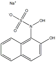 N-Hydroxy-N-(2-hydroxy-1-naphtyl)amidosulfuric acid sodium salt Struktur