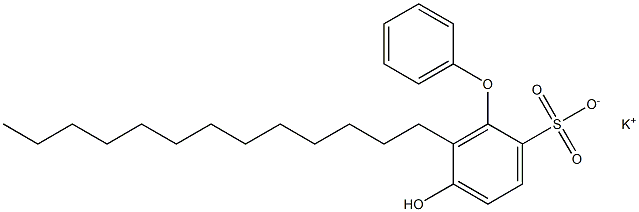 5-Hydroxy-6-tridecyl[oxybisbenzene]-2-sulfonic acid potassium salt Struktur