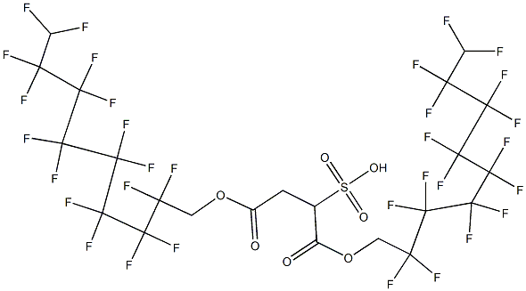 2-Sulfosuccinic acid 1,4-bis(2,2,3,3,4,4,5,5,6,6,7,7,8,8,9,9-hexadecafluorononyl) ester Struktur