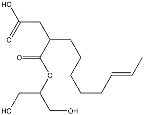 2-(6-Octenyl)succinic acid hydrogen 1-[2-hydroxy-1-(hydroxymethyl)ethyl] ester Struktur