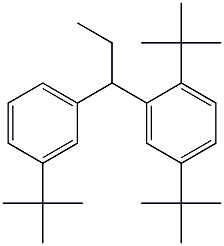 1-(2,5-Di-tert-butylphenyl)-1-(3-tert-butylphenyl)propane Struktur