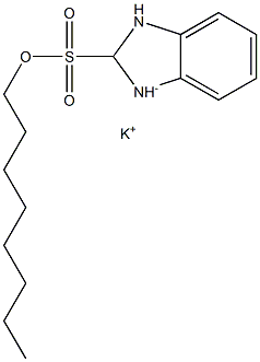 2,3-Dihydro-2-octyl-1H-benzimidazole-2-sulfonic acid potassium salt Struktur