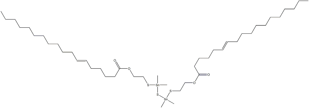 Bis[dimethyl[[2-(5-heptadecenylcarbonyloxy)ethyl]thio]stannyl] sulfide Struktur