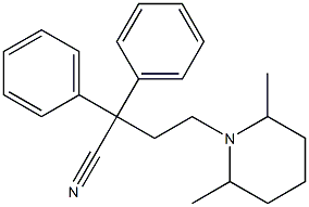 4-(2,6-Dimethyl-1-piperidinyl)-2,2-diphenylbutyronitrile Struktur