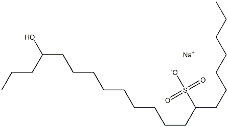 18-Hydroxyhenicosane-8-sulfonic acid sodium salt Struktur