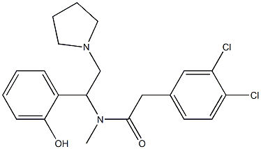 3,4-Dichloro-N-methyl-N-[1-(2-hydroxyphenyl)-2-(1-pyrrolidinyl)ethyl]benzeneacetamide Struktur