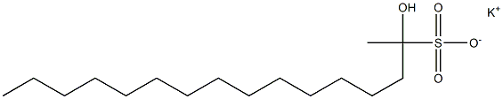 2-Hydroxyhexadecane-2-sulfonic acid potassium salt Struktur