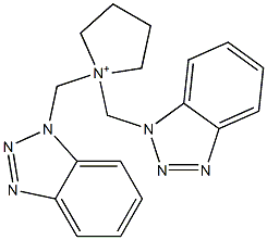 1,1-Bis(1H-benzotriazol-1-ylmethyl)pyrrolidinium Struktur