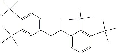 2-(2,3-Di-tert-butylphenyl)-1-(3,4-di-tert-butylphenyl)propane Struktur