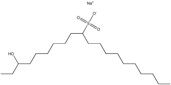 3-Hydroxyicosane-10-sulfonic acid sodium salt Struktur