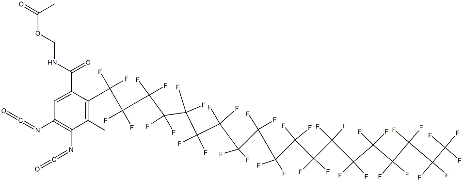 N-(Acetyloxymethyl)-2-(nonatriacontafluorononadecyl)-4,5-diisocyanato-3-methylbenzamide Struktur