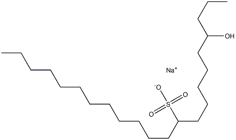 4-Hydroxydocosane-10-sulfonic acid sodium salt Struktur