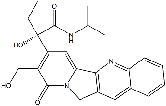 (S)-N-Isopropyl-2-hydroxy-2-[(2-hydroxymethyl-1-oxo-11H-5,11a-diaza-1H-benzo[b]fluoren)-3-yl]butanamide Struktur