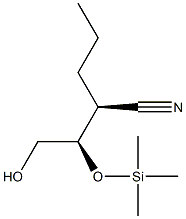 (2S,3R)-4-Hydroxy-3-(trimethylsilyloxy)-2-propylbutanenitrile Struktur