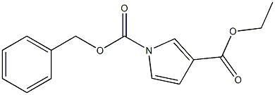 3-Ethoxycarbonyl-1H-pyrrole-1-carboxylic acid benzyl ester Struktur