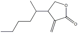 5-Hexyl-3-methylene-4,5-dihydrofuran-2(3H)-one Struktur