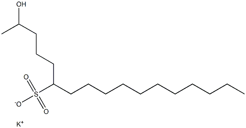 2-Hydroxyheptadecane-6-sulfonic acid potassium salt Struktur