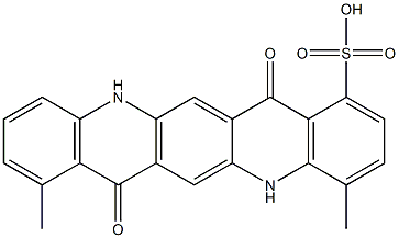 5,7,12,14-Tetrahydro-4,8-dimethyl-7,14-dioxoquino[2,3-b]acridine-1-sulfonic acid Struktur