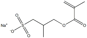 3-(Methacryloyloxy)-2-methyl-1-propanesulfonic acid sodium salt Struktur