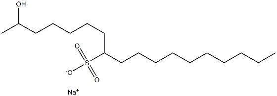 2-Hydroxyoctadecane-8-sulfonic acid sodium salt Struktur