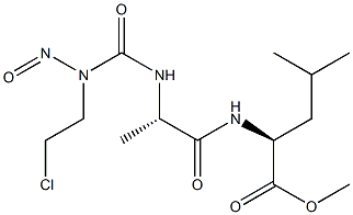 N-[N-[(2-Chloroethyl)nitrosocarbamoyl]-L-alanyl]-L-leucine methyl ester Struktur