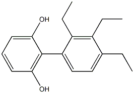 2-(2,3,4-Triethylphenyl)benzene-1,3-diol Struktur