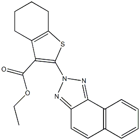 4,5,6,7-Tetrahydro-2-(2H-naphtho[1,2-d]triazol-2-yl)benzo[b]thiophene-3-carboxylic acid ethyl ester Struktur