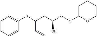 (2S)-1-[[(Tetrahydro-2H-pyran)-2-yl]oxy]-4-(phenylthio)-5-hexen-2-ol Struktur