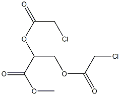 (-)-2-O,3-O-Bis(chloroacetyl)-L-glyceric acid methyl ester Struktur