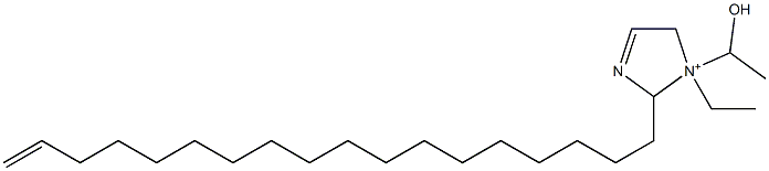 1-Ethyl-1-(1-hydroxyethyl)-2-(17-octadecenyl)-3-imidazoline-1-ium Struktur