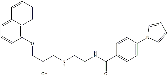 4-(1H-Imidazol-1-yl)-N-[2-[2-hydroxy-3-(1-naphthalenyloxy)propylamino]ethyl]benzamide Struktur