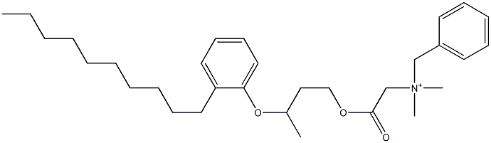 N,N-Dimethyl-N-benzyl-N-[[[3-(2-decylphenyloxy)butyl]oxycarbonyl]methyl]aminium Struktur