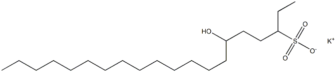 6-Hydroxyicosane-3-sulfonic acid potassium salt Struktur